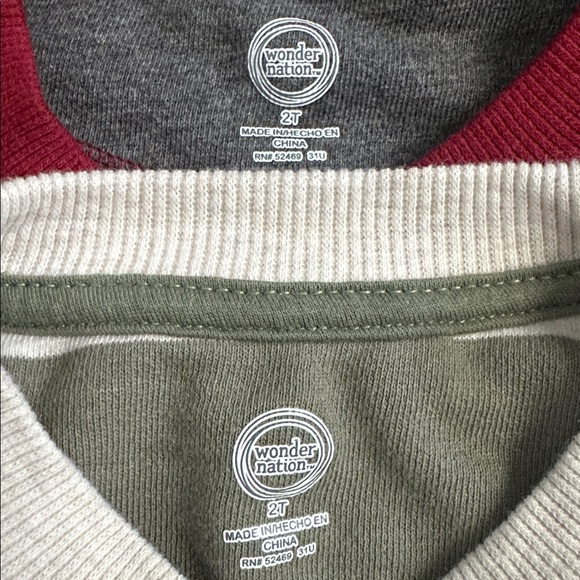 Wonder Nation Kids Striped Sweater Set - Red, Gray, Green, Cream - Picture 2 of 6